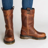 Wish Winter New Round Head Pu Flat Bottom Rollover Lady Size Short Boots 34-43 HZ0115