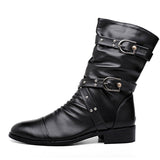 WISH New Women's Belt Buckle Fashion Side With Short Boots Plus-Size Large-Size Women's Shoes HZ0115