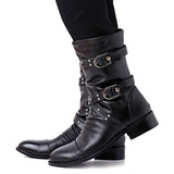 WISH New Women's Belt Buckle Fashion Side With Short Boots Plus-Size Large-Size Women's Shoes HZ0115