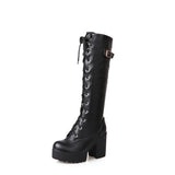 2025 Coarse And High Boots Women Waterproof Table High And Long Boots Tlings With 40-43 Large Code HZ0115