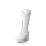 2025 Coarse And High Boots Women Waterproof Table High And Long Boots Tlings With 40-43 Large Code HZ0115