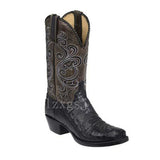 Large-Size Female Boots 2025 Autumn And Winter New Leather Boots Crocodile Pattern Coarse And Pointed Knight Boots HZ0115