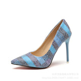 Large-Size High-Heeled Women's 2025 New Fine Heeled Sharp Fashion Single Shoes Sexy Korean Version Of Spring And Autumn Women's Shoes HZ0115