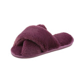 Autumn And Winter New Big Rabbit Velvet Cross With Couple Floor Cotton Slippers Indoor Warm Anti-Slip Cotton Slippers HZ0115