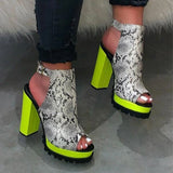 New Year And Summer New Fashion Ultra-High Heel 40-43 Waterproof Toe Lady Sandals Sandals HZ0115