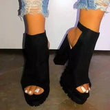 New Year And Summer New Fashion Ultra-High Heel 40-43 Waterproof Toe Lady Sandals Sandals HZ0115