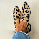 New Tip-Pointed Muller Shoes 40-43 Shallow Leopard-Print Casual Single Shoes In The Spring And Autumn Of 2025 HZ0115