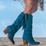 25 Autumn And Winter New Women's Large-Size Tuk-Sui Boots Coarse High And Long-Tice Large-Size Women's Boots HZ0115
