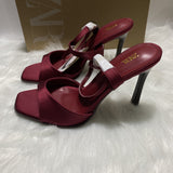 ZA Home 2025 New Women's Shoes Red Fine Heel Temperament Ankle With High Heels Side Toe With Sandals HZ0115