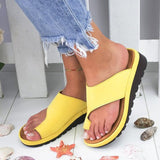 Large-Size Lady Wearing Leather Tods And Covers Cool Slippers Women's Large Size Women's Shoes 40-43 HZ0115