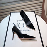 Kaky-Color High-Heeled Women 2025 New Fine-Heeled Temperament Velvet Head Pointed Single Shoe Commuter Work Shoes HZ0115