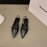 Flat Bottom Without Tired Head Sandals And Fairy Shoes 2025 New Spring And Summer Pointed Temperament Niche Single Shoes HZ0115