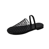Beach Holiday Wind Net Woven Hollow Bag Head Slippers Summer New Korean Version Of Leisure Wind With Cold Slippers HZ0115