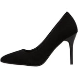 34-42 Large-Size High-Heeled Women 2025 Spring And Autumn New Black Fine Heel Pointed Light Mouth Velvet Professional Work Shoes HZ0115