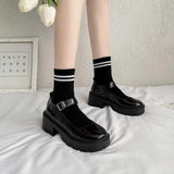 Summer Spring And Summer Jk Uniform Shoes To Increase The Thick Bottom Of The Student Mary Jane High Heel Single Shoes British Dress Retro Style HZ0115