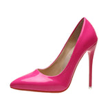 2025 Large-Size Spring High Heel High-Heeled Shoes Leather Sharp Single Shoes Women's Shoes Size 40-45 HZ0115