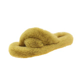 Hairy Slippers Women Wear Net Red Code 2025 New Autumn And Winter Warm Wear Cross Fur Slippers HZ0115