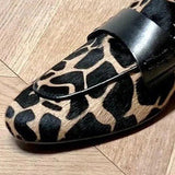 The New Fashion Flat Bottom 40-43 Large-Size Casual Round-Headed Lefu Shoes In The Spring Of 2025 HZ0115