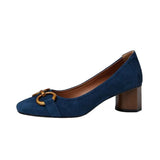 French New Style ~ Retro High-Heeled Women's New Square Commuting Wind Coarse Heel Single Shoes 5Cm HZ0115