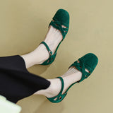 2025 New Summer Roman Hollow Bag Head Sandals Women's Fashion Flat Shoes Soft Soles HZ0115