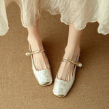Spring Explosion Of The New Chinese Style Mary Jane Sandals Bao Behind The Empty Women's Singles Shoes 2025 Summer New Sandals HZ0115
