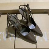 ZA New Spring 2025 On The New Fashion Temperament High-End Single Shoe Tip Light Luxury Style Point-In-Point Single Shoe Niche HZ0115