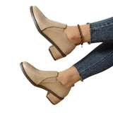Large-Size 36-43-43-Yard Women's Shoes In The Spring And Autumn Of 2025 Pointed Thick Heel Deep Mouth Single Shoes Simple Heel Heel Shoes Women HZ0115