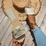 ZA Large-Size Slippers Women 2025 New Flat-Soled Sandals Trend One-×Ö×Ö Color Slippers HZ0115