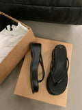 Simple Foot Flip-Flop Women's Shoes 2025 New Summer Height Thick Beach Cool Drag Sandals HZ0115