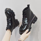 Martin Boots Women's New Mid-Autumn 2025 New Thick Bottom British Wind Students With Thick-Bottomed Short Boots In Front Of The Line HZ0115