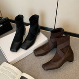 Rotating Ballet ~ Cross-Band Heightening Ballet Splicing Short Boots In Autumn And Winter To Increase The Explosion Of Boots HZ0115