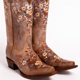 Mid-Up 2025 Autumn And Winter New With Embroidery 40-43 Large Size In The Cylinder Women's Boot Tide Boots HZ0115