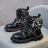 Boy And Girl Baby Fashion Pocket Martin Boots 2025 New Cute Round Head Side Zipper Short Fashion Boots HZ0115