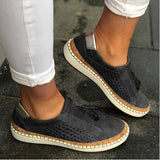 Wish New Women's Shoes 2025 Hollow Large Ticulating Esoleo Round Head Two-Color Splicing Suture Casual Single Shoe HZ0115