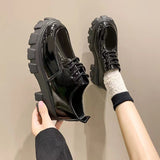 New 2025 Autumn British Wind Students Retro Thick-Soled Single Shoes Small Pine Shoes Women HZ0115