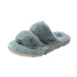 2025 Autumn And Winter New Plush Slippers Women Home Warm Cotton Slippers Casual Fashion Wearing Hair Slippers Women HZ0115
