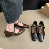 French Evening Temperament Commuter Single-Shoe Women 2025 New Autumn Korean Version Of The Fairy Coarse And Mary Jane Small Leather Shoes HZ0115