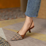 French Niche Bag Head Sandals Women 2025 Summer New Pointed One-Word Buckle Thin And Light High-Heeled Shoes HZ0115
