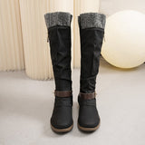 Large Code 2025 Autumn And Winter New Thick Side Zipper High-Heeling Women's Boots HZ0115