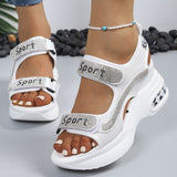 Net Red Slope Heel Sandals Women Large Size Fish Mouth Small Pine Cake Sports Sandals 8Cm Women's Shoes Thick Soles HZ0115