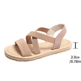 2025Ladies Shoes New Large-Size Sandals Rubber Ribs With Feet Lightweight Flat Beach Sandals Women HZ0115
