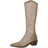 2025 New Spring And Summer Long Boots And Net Boots Empty Cool Boots Summer Breathable Mesh Yarn Long Boots HZ0115