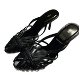 ZA Home 2025 New Women's Shoes French Retro Pointed In The Fashion Soft Leather Niche Design Feel Cat And Sandals Women HZ0115