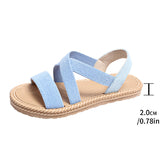 2025Ladies Shoes New Large-Size Sandals Rubber Ribs With Feet Lightweight Flat Beach Sandals Women HZ0115