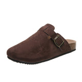 Large-Size Boken Baotou Half Dragged A Foot Pedaled Sandals Women Wear Round Head Half-Dragging Shoes HZ0115