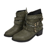 Martin Boots Women Fall 2025 New Punk Rincley Casual West Coast Mid-Purbs Boots HZ0115