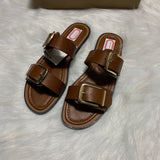 ZA Home 2025 New Spanish Trend Women's Shoes Indoors And Outdoors Wearing Cold Slippers Word Beach Shoes Trend HZ0115