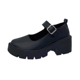 Summer Spring And Summer Jk Uniform Shoes To Increase The Thick Bottom Of The Student Mary Jane High Heel Single Shoes British Dress Retro Style HZ0115