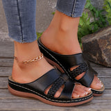 2025 New Summer Women's Thick-Bottomed Slippers Large-Size Fish Mouth With Thick-Sed Slippers Women's Shoes HZ0115