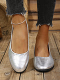 2025 Spring New Flat Sole Single Shoes Large Size Women's Lazy Shallow Soft Bean Bean Shoes HZ0115